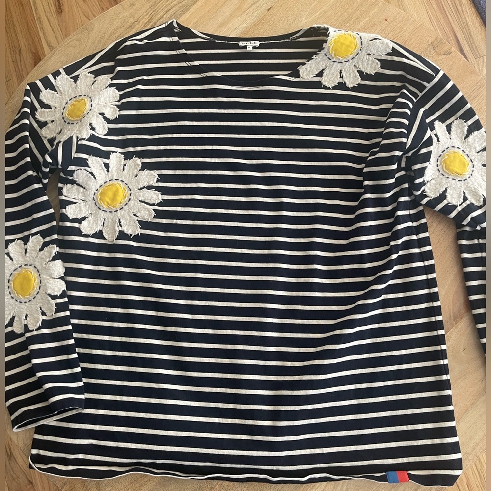 Kule x Alix of Bohemia Bretton stripe daisy tee